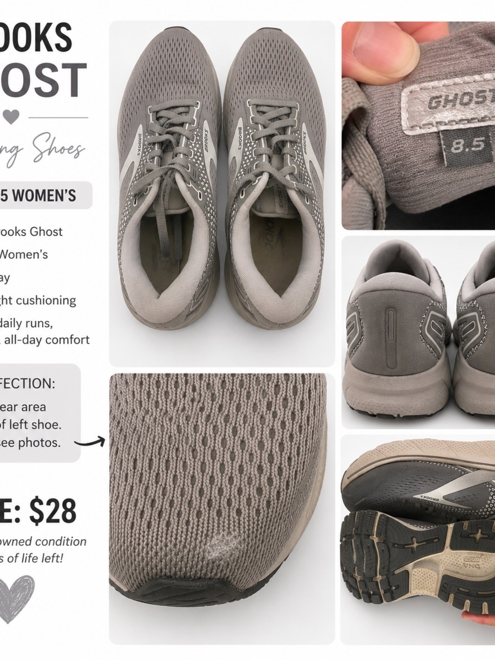 Brooks Women's Running Shoes in Taupe Gray